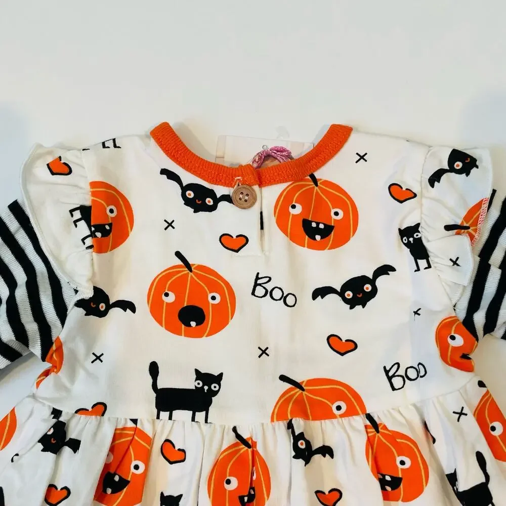 NWT Tesa Babe 3/6M Playful Pumpkins Dress